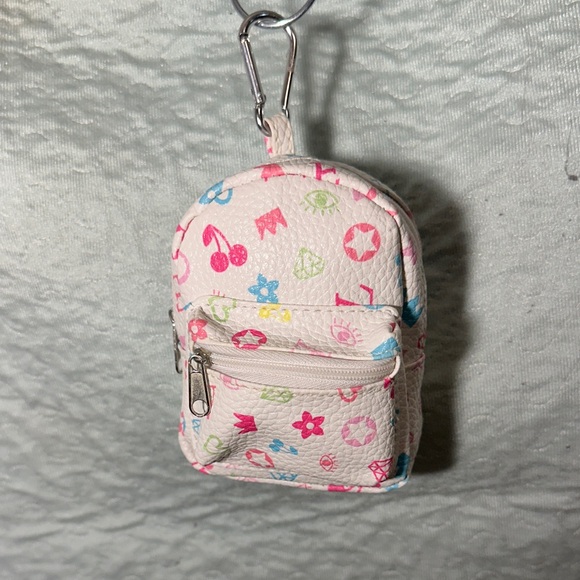 Colorful Patterned Mini Backpack Keychain - Picture 1 of 7